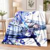 Genshin Impact Flannel Throw Blanket Soft Warm Cozy For Sofa Bed Indoor Home Bedroom Use