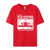 Vintage Unisex Tshirts Old School Skool Cassette Tape 2024 Discount All Cotton Top Tshirts Comfortable Soft Texture