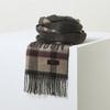 Daks Cashmere Blend Scarf Gray Check Dbmu5fe86g2