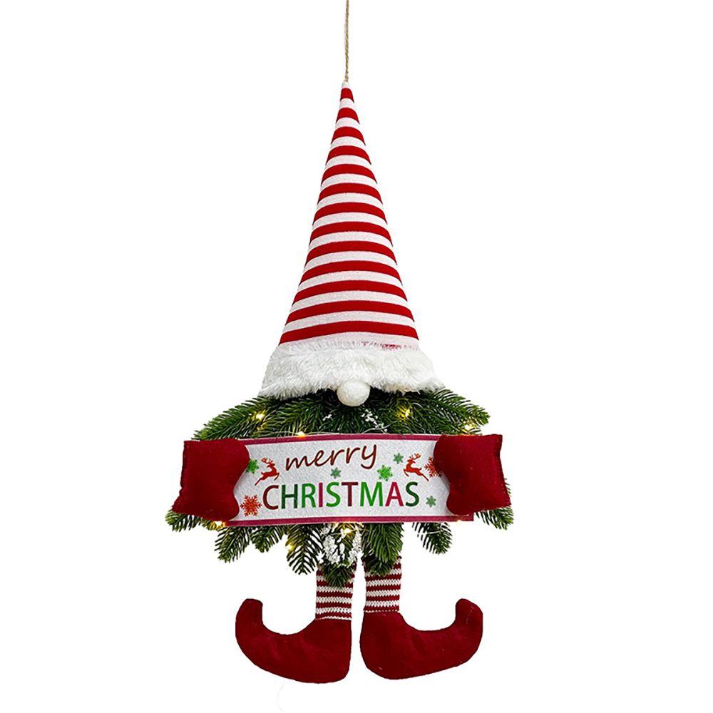 

Decor Xmas Tree Ornament Christmas Swedish Gnomes Dangling Santa Claus With Lights Long Legs A