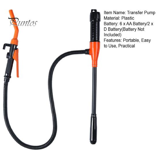 Portable Transfer Pump Battery Operated Electric Siphon Pump Powerful Suction Easy To Use Handheld Fuel Oil Transfer Pump