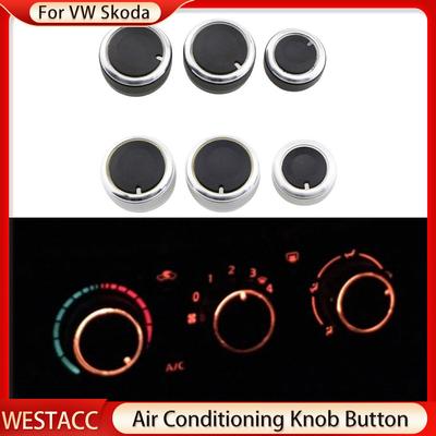Car AC Knob for Volkswagen VW Jetta MK5 MK6 Bora Golf 5 Tiguan Touran Passta B6 B7 for Skoda Octavia A5 Air Conditioning