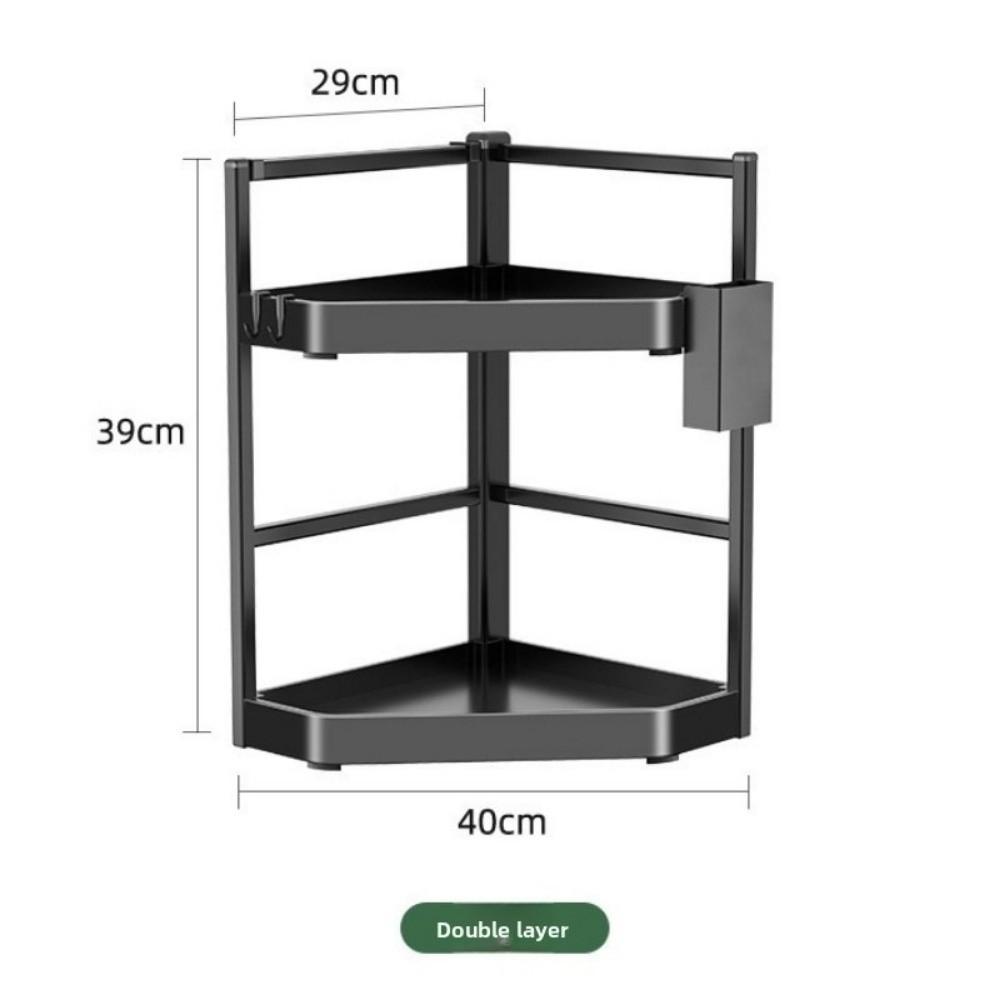 Carbon Steel Seasoning Rack 2/3 Layer Storage Rack Household Condiments Rack Kitchen Organizer