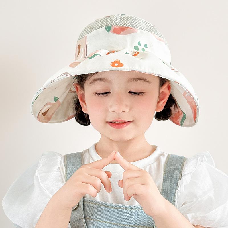 New Children's Sun Protection Hat Summer Children's Sun Hat Empty Top Outdoor Boys and Girls' UV Hat Sun Protection Hat