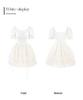 Blovelan Princess Dress - Half Cup Love Words, Big Bow, Sparkle Jacquard, Fluffy Train, Birthday Outfit