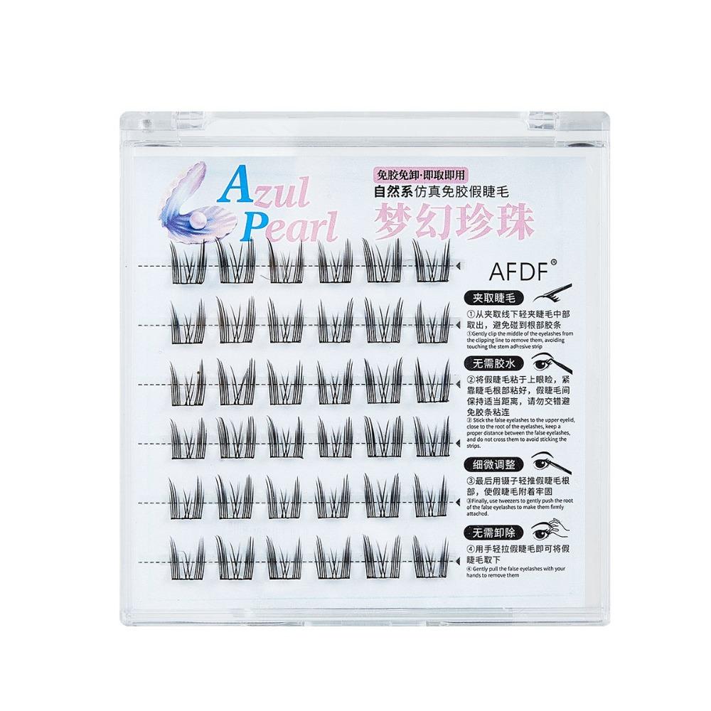 DIY Self-adhesive False Eyelashes Clusters Segmented Eyelashes Bundles Glue-Free Fake Lashes  Party