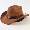 Popular European and American Gypsy Rhinestone Denim Hats, Men's and Women's Fashion Top Hats, Suede Denim Hats