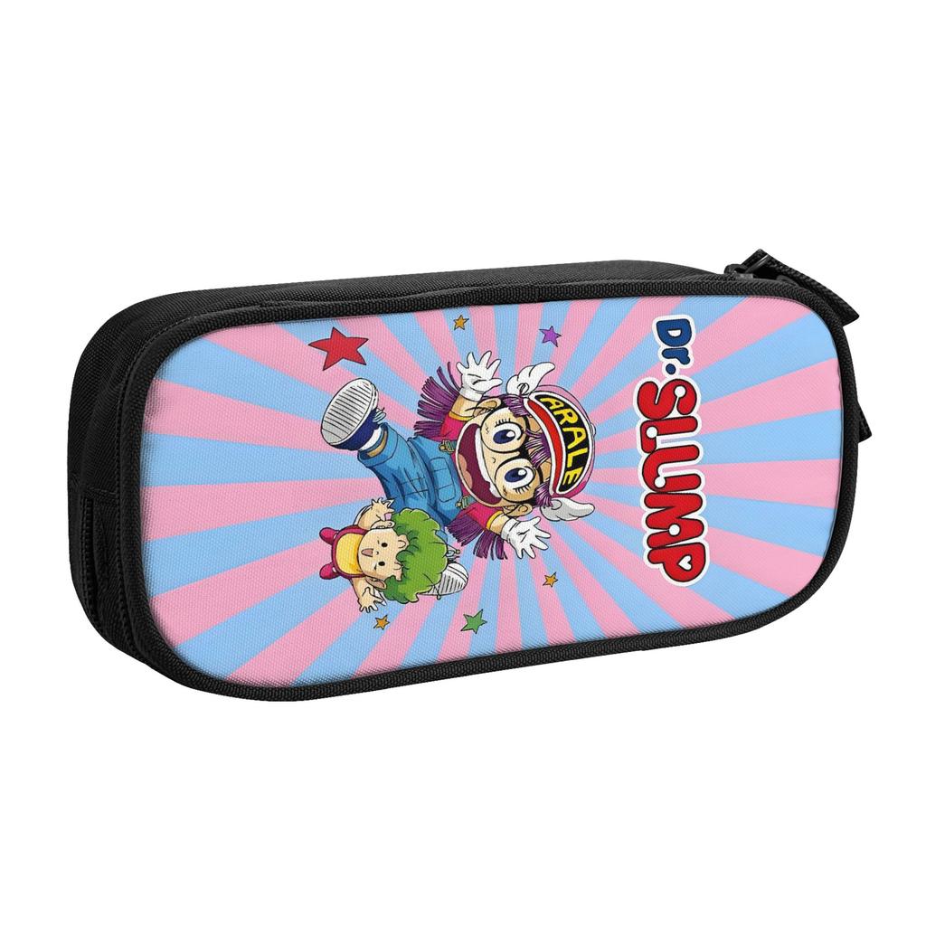 Kawaii Arale Norimaki Dr Slump Pencil Case for Boys Girls Anime Cartoon Large Capacity Pen Box Bag Stationery