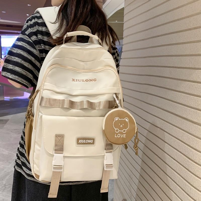 Casual Nylon Travel Backpack With Large Capacity For Students And Daily Use