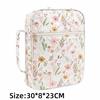 Quilted Cotton Book Bag Large Capacity Protective Pouch Book Storage Bag  School Supplies