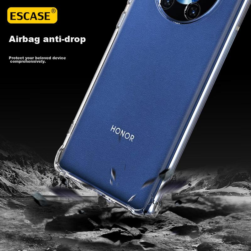 Honor Magic3 Phone Case Protective Cover Full Silicone Airbag Shockproof Soft (With Lanyard Hole) ES-Ip9 Series Upgraded Version Translucent White