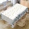 Christmas Reindeer Xmas Tree Snowflake Waterproof Tablecloth Table Decor Winter Kitchen Dining Tablecloth Christmas Decorations