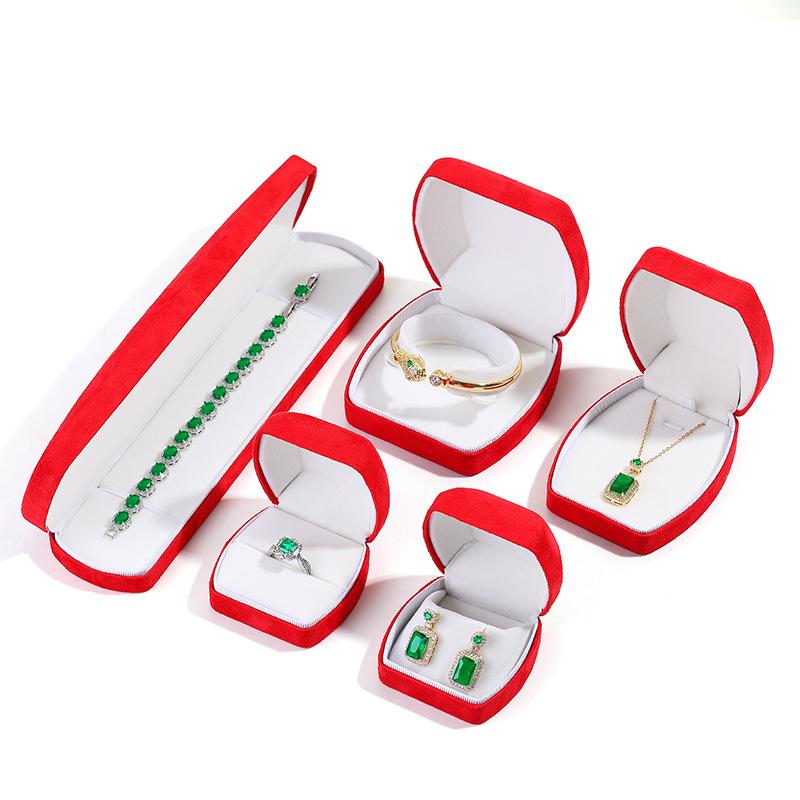 Elliptical Big Belly Deer Skin Velvet Jewelry Box, Iron Box Jewelry Box, Ring Pendant Jewelry Bracelet Bracelet Box