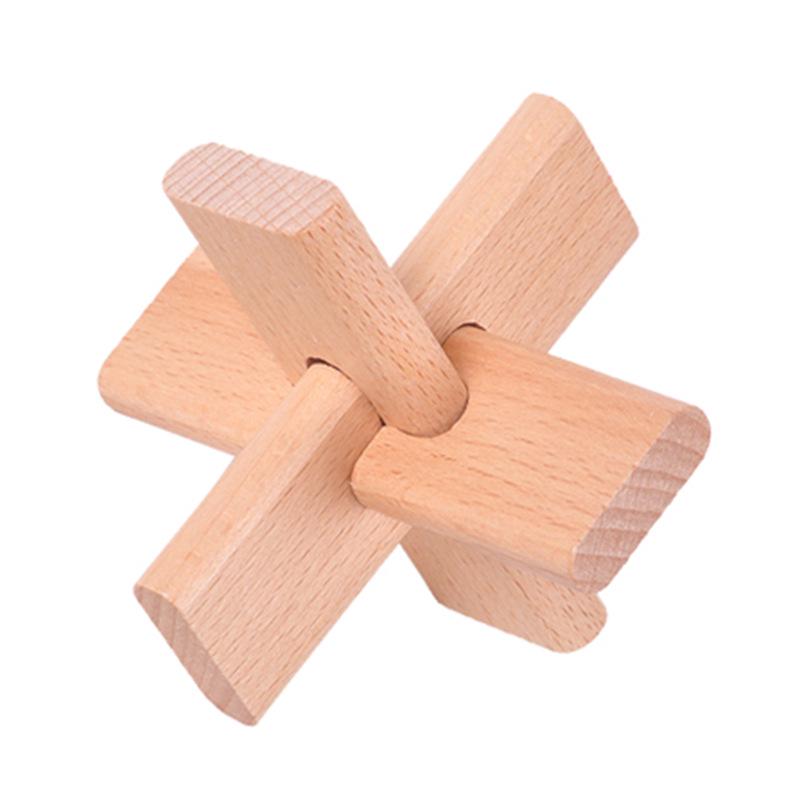 

Beech Wood Kongming Luban Lock - Educational Wooden Toy for Kids and Adults