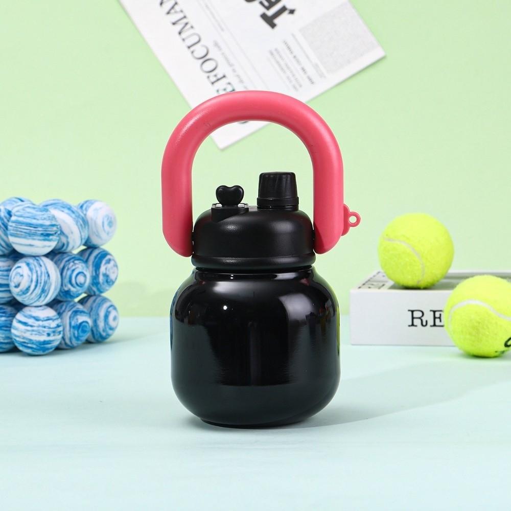 Leak-proof Thermal Cup 650ml Student Straw Cup Cute Vacuum Flask