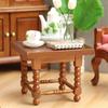 Simulation Miniature End Table 1/12 Scale Doll House Living Room Accessories Natural Finish Furniture for Room Decors