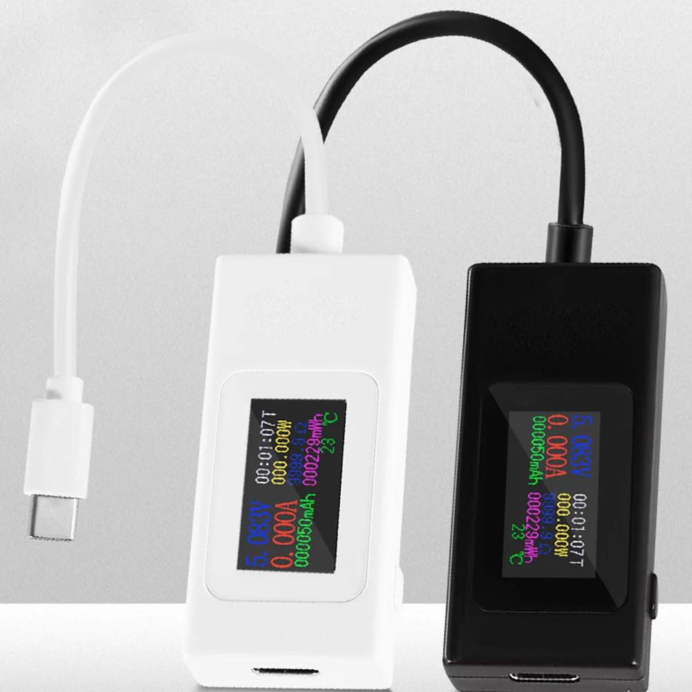 DC Type-C Tester 4-30V Voltage Test Meter 6.5A Current Energys Wattmeter Meter Ammeter Indicator Power Bank Charger Detector