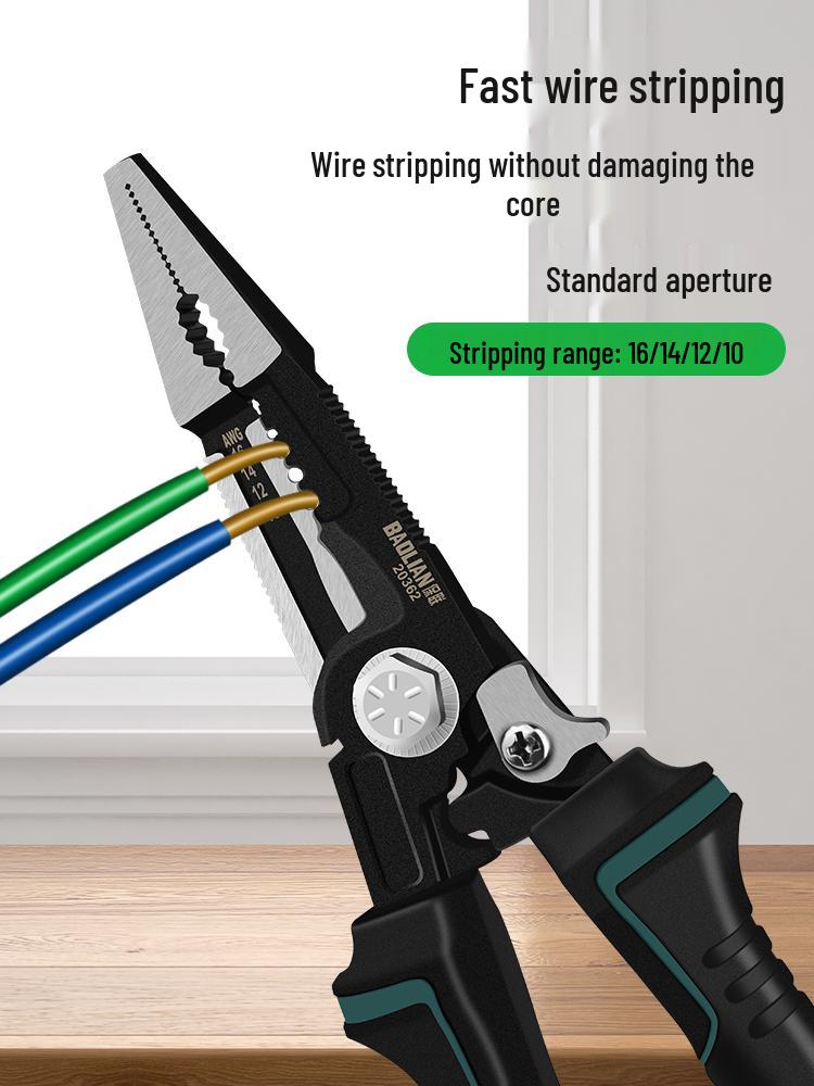 9-in-1 Multifunction Electrician Pliers: Wire Stripper & Cutter