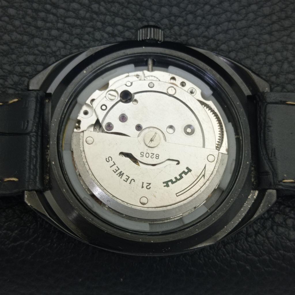 VINTAGE HMT RAJAT 8205 AUTOMATIC INDIAN MENS GOLDEN COLOR DIAL WATCH a703040-1 R212-a703040