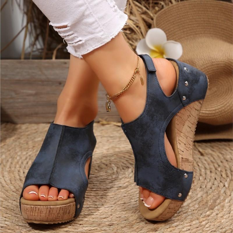 Fashion Woman Summer Shoes Sandals Wedge Sandal For Women Elegant Women's Sandals Slide Huaraches Female Women Heels Footwear