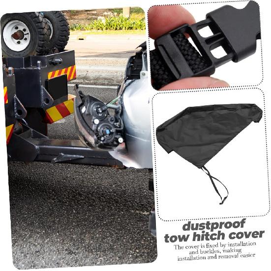 Trailer Hitch Cover 34X24X16 Inch Travel Trailer Tongue Jack Protector Waterproof Dustproof Rv Tow Hitch Cover for Car Caravan