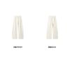 Mens Drawstring Curved Sweatpants Loose Wide Leg Thickened Casual Long Trousers