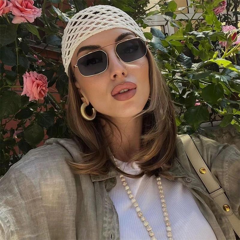 Hand Crocheted Hollow Cotton Thread Hat Lady Summer Thin Breathable Hollow Cotton Lace Hat Daily Casual Wear For Outdoor Travel