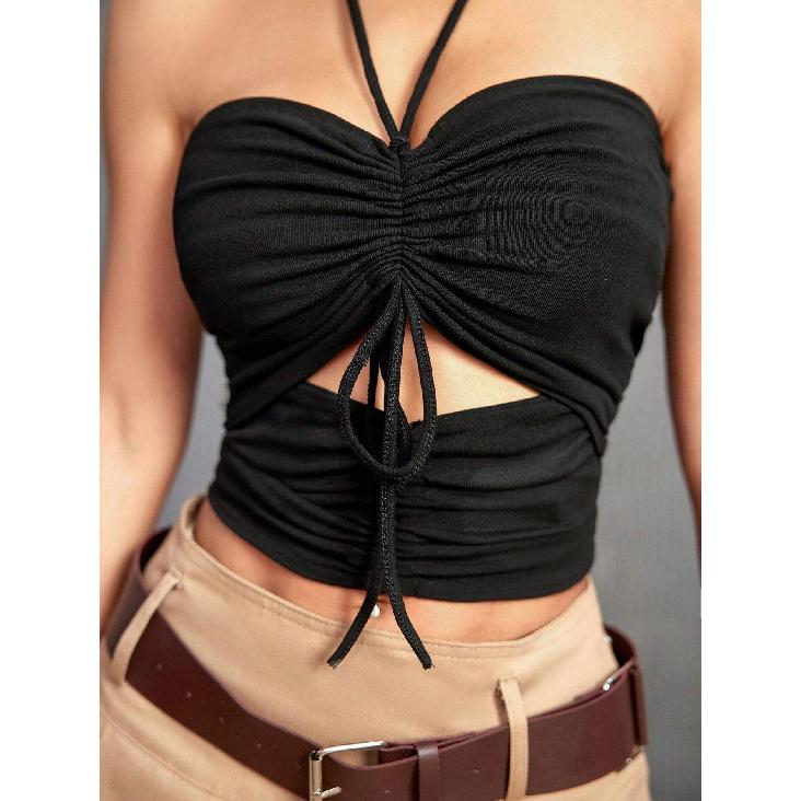 New Summer Casual Temperament Slim Fit Sexy Vest T-Shirt Sleeveless Suspender Versatile Top Strapless Women