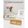 Digital Alarm Clock Wooden LED Table Clock with Temperature for Bedroom Office Desk Decoration Snooze Double Voice Control Clock