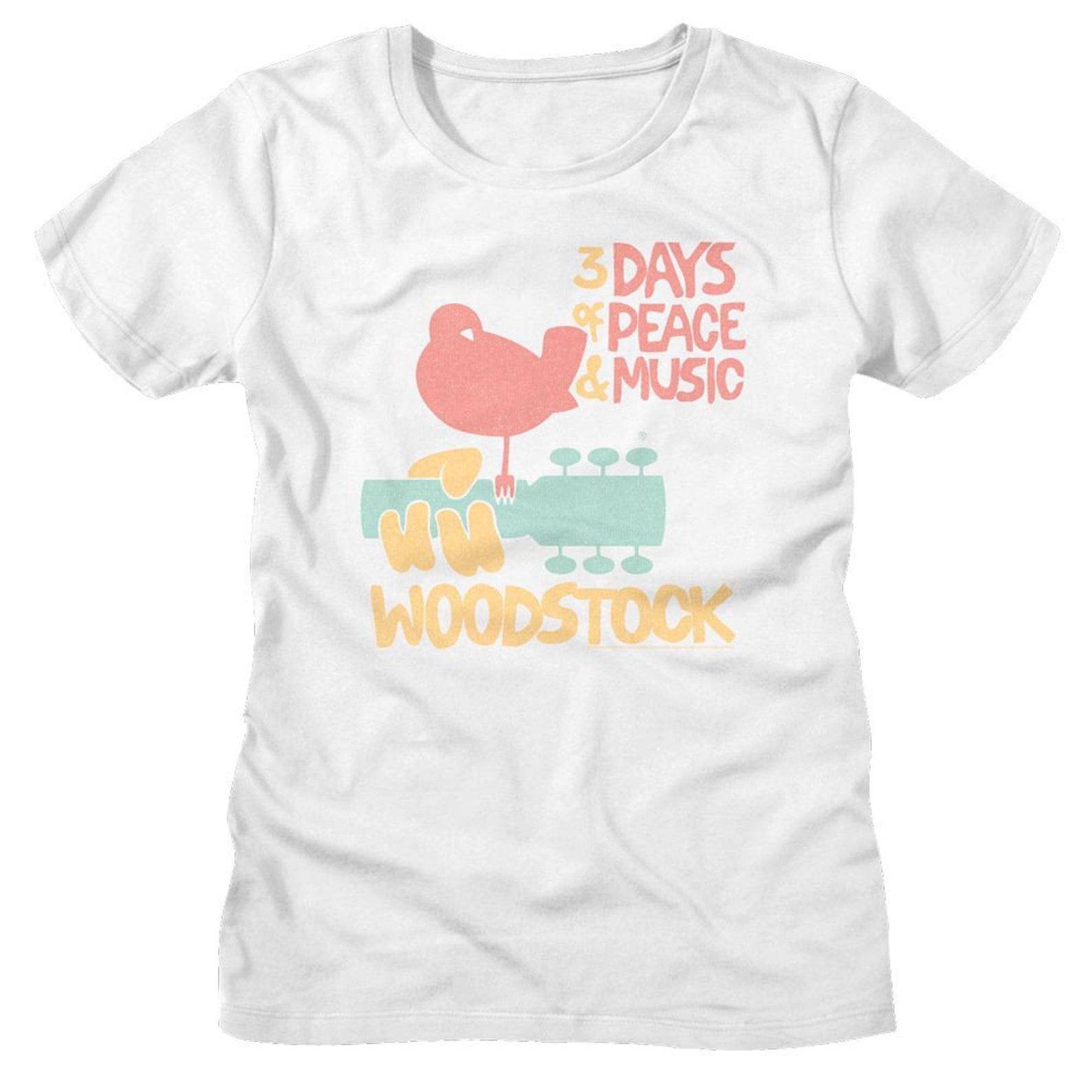 Woodstock 3 Days Of Peace White Women s T-Shirt L