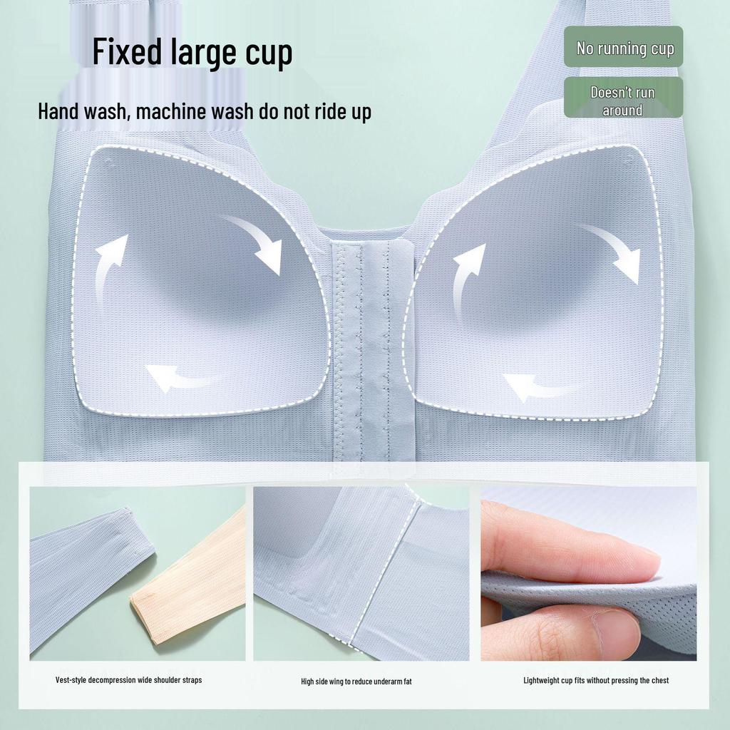 Übergröße Nahtloser BH mit Frontverschluss - Bügellos, Lift & Unterstützung, Anti-Erschlaffung, Bequeme Passform für Vollfiguren
