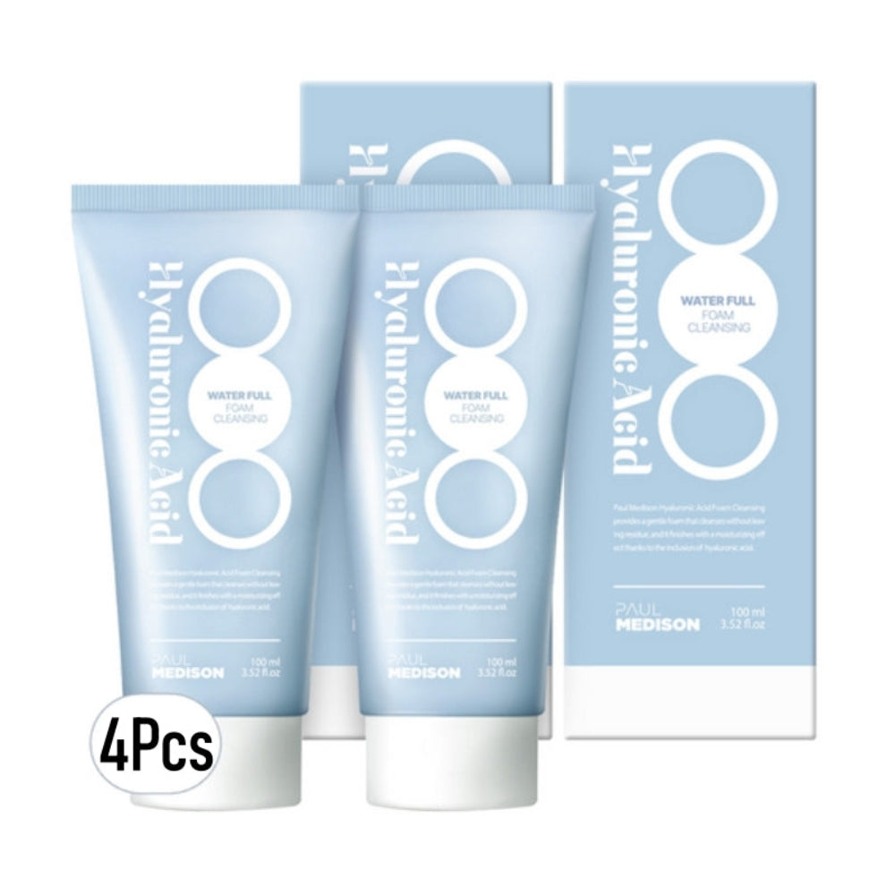 Paul Medison Hyaluronic Acid Water Full Foam Cleansing 100ml*2Pcs/4Pcs