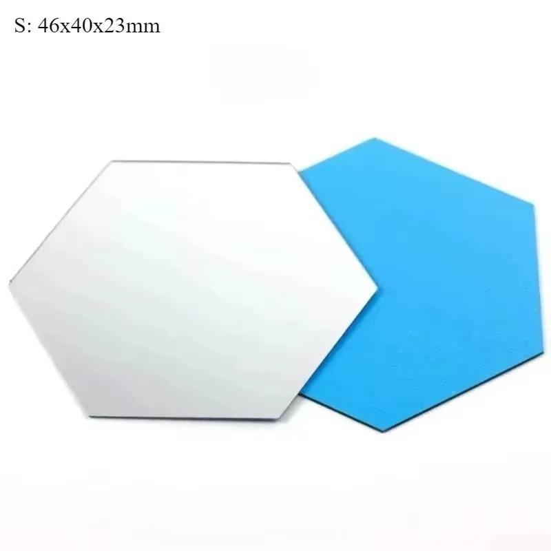 6/12/24 stuks Massieve Zeshoekige Geometrische Spiegel Muurstickers Verwijderbaar DIY met Ingebouwde Lijm voor Huisdecoratie