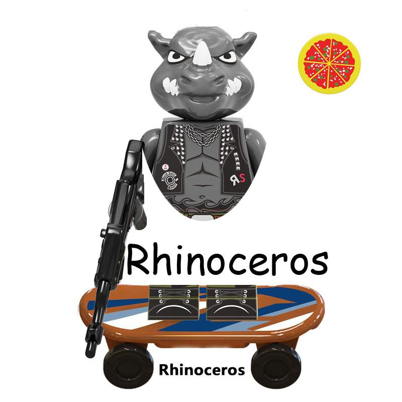 Promotions!!! Ninja Turtles Shredder Splinter Michelangelo With Pizzas Model Action Figure Blocks Construction Toys for Children