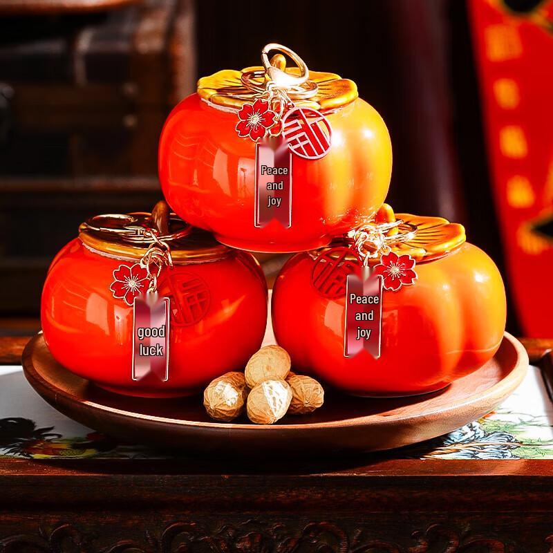 Ceramic Lucky Persimmon Festive Ornament