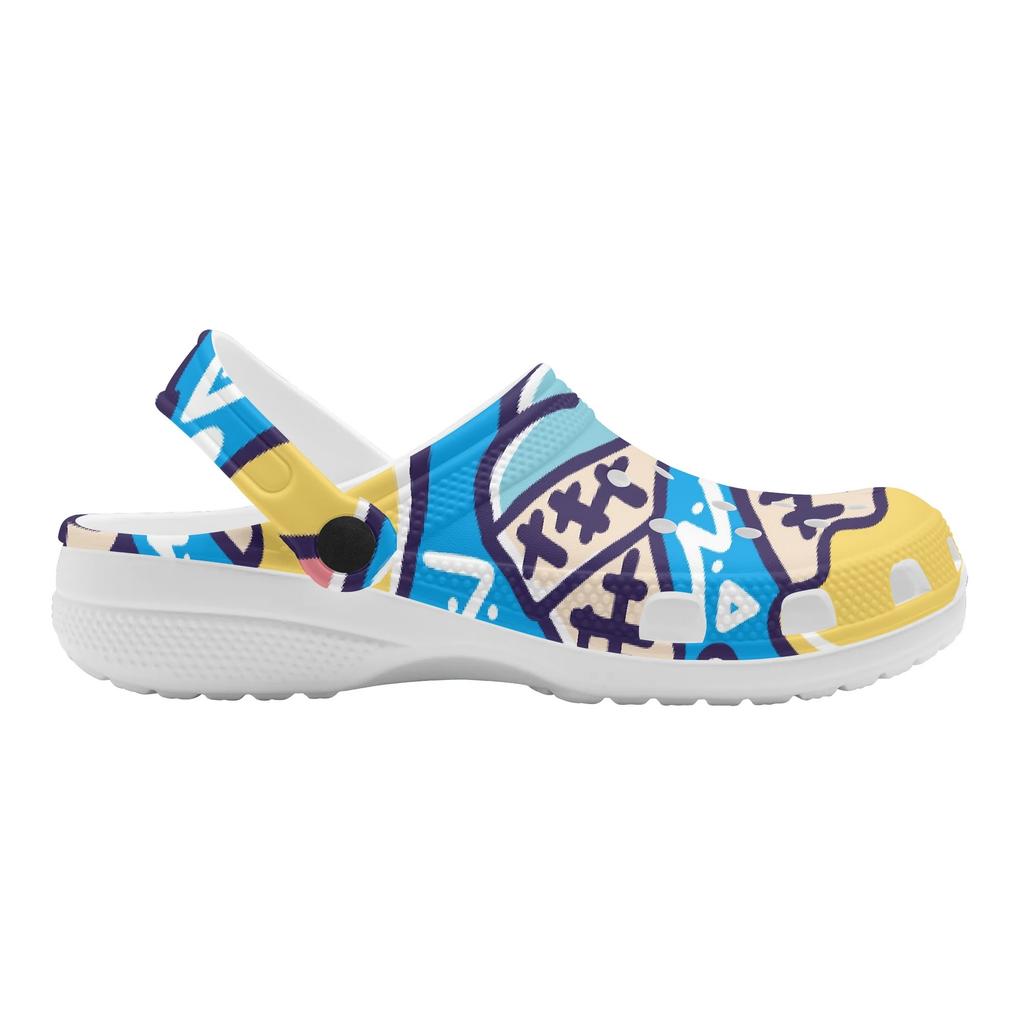 Fashion Printed EVA Casual Clogs Men Women Soft Sole Comfortable Breathable Slip On Sandals Slippers Summer Daily Leisure Shoes