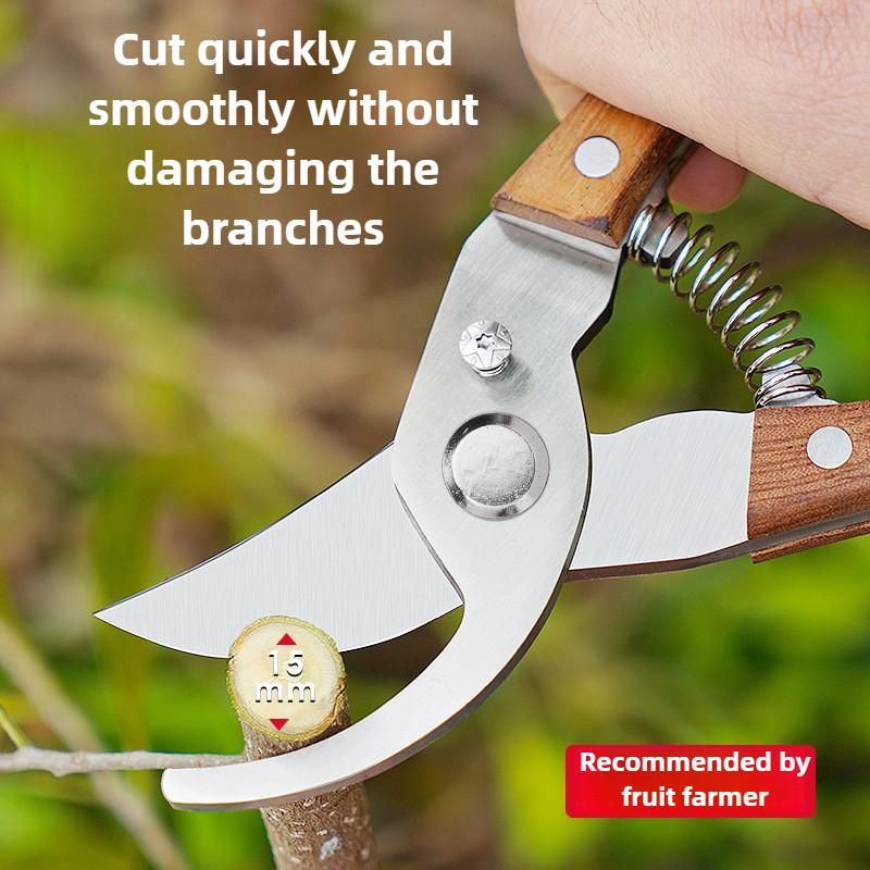 Professional Pruning Shears Multi-purpose Garden Trimming Fruit Picking Branch Tree Cutting Tools Stainless Steel Scissors
