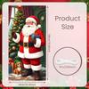 Santa Claus Christmas Door Cover Cloth Lining Decor for Outdoor Garden Kitchen Home Decorations Open the Door Holiday