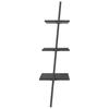 Ladder Shelf with 3 Shelves Black 64 x 34 x 116 cm