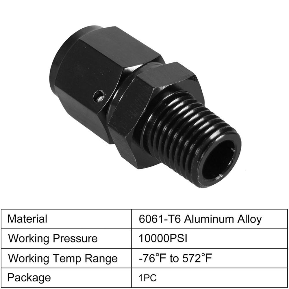 AN4 AN6 AN8 Fuel System Straight Adapter Fitting Female To 1/4NPT 1/2NPT 1/8 NPT 3/8NPT Male Swivel Adapter Fitting TF-1085