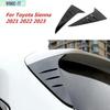 2pcs Glossy Black Rear Window Spoilers Wing Cover Trim For Toyota Sienna -22