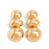 Salircon Fashion Elegant Geometric Round Pendant Earrings Women Vintage Exaggerated Gold Color Drop Earrings Steampunk Jewelry