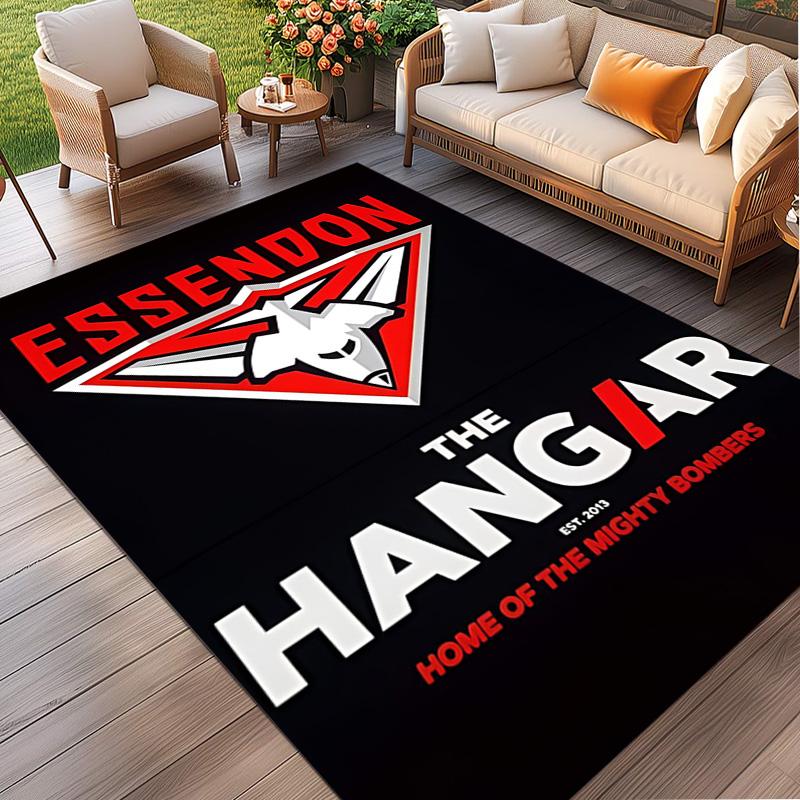 Essendon Football Print Rug, Washable Floor Carpet, For Entryway Dorm Laundry Room Office Study, Home Decor Birthday Christmas Gift