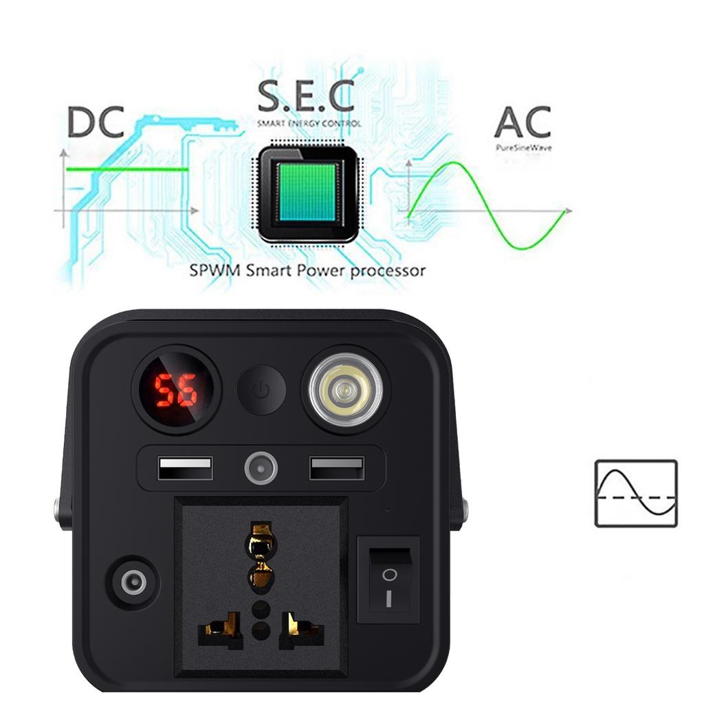 180W Large Capacity Solar Generator Battery Charger Portable Solar Power Station Outdoor Energy Power Supply 9*9*19CM