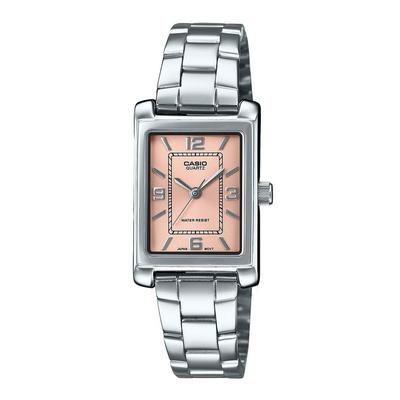 Standard Analog Stainless Steel Pink Dial Quartz LTP-1234DD-4A Women's Watch