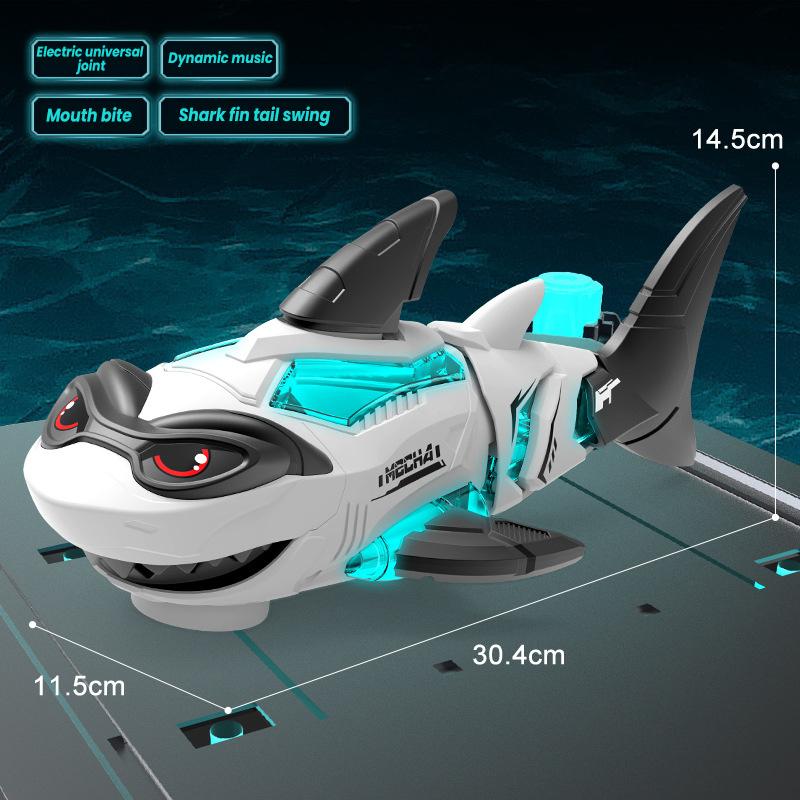 Children's Electric Universal Mechanical Crab Spray Lamp Sound Effect Reptile Shark Animal Electric Toy Children's Gift