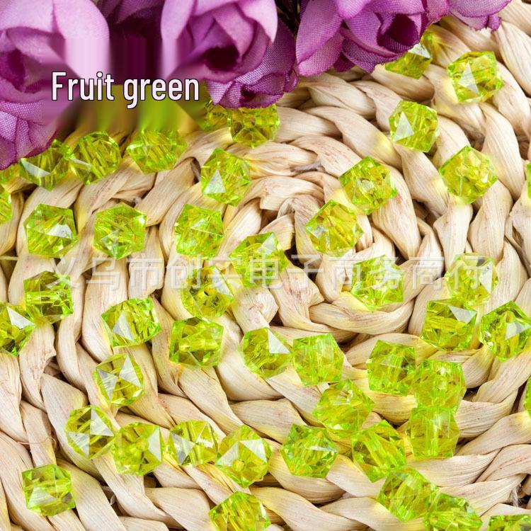 14mm Four-Sided Acrylic Square Beads for DIY Tissue Box Crafting