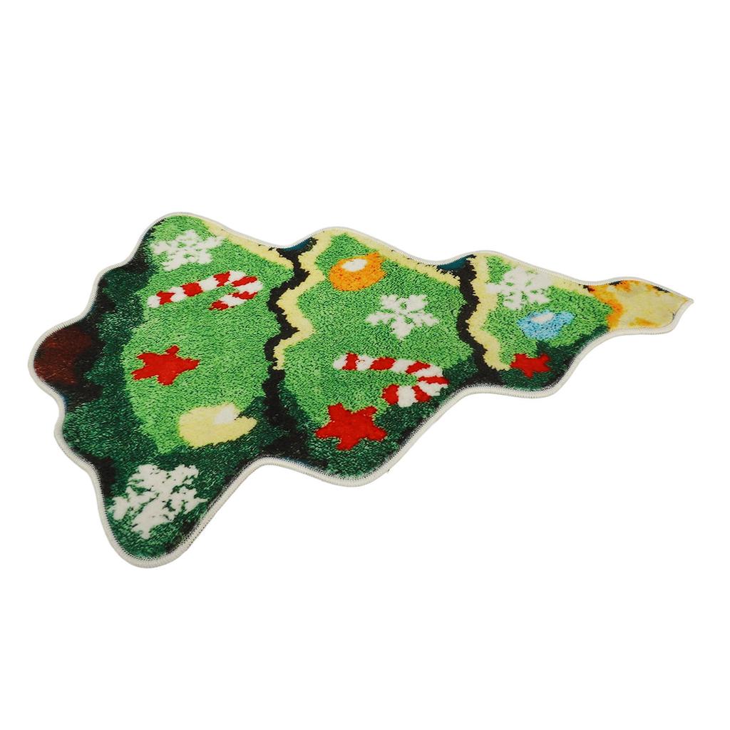 Tappetino per Pavimento di Natale Imitazione Cashmere Assorbente Tappetino per Piedi da Bagno Tappeto Decorativo da Comodino per la Casa