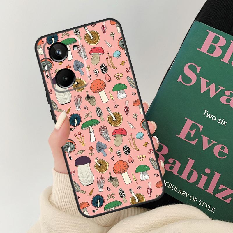 Mushroom Aesthetic For Realme 11 10 9 12 Pro Plus GT Neo 6 5 C21Y C25s C30 C31 C33 C35 C51 C53 C55 C67 Case