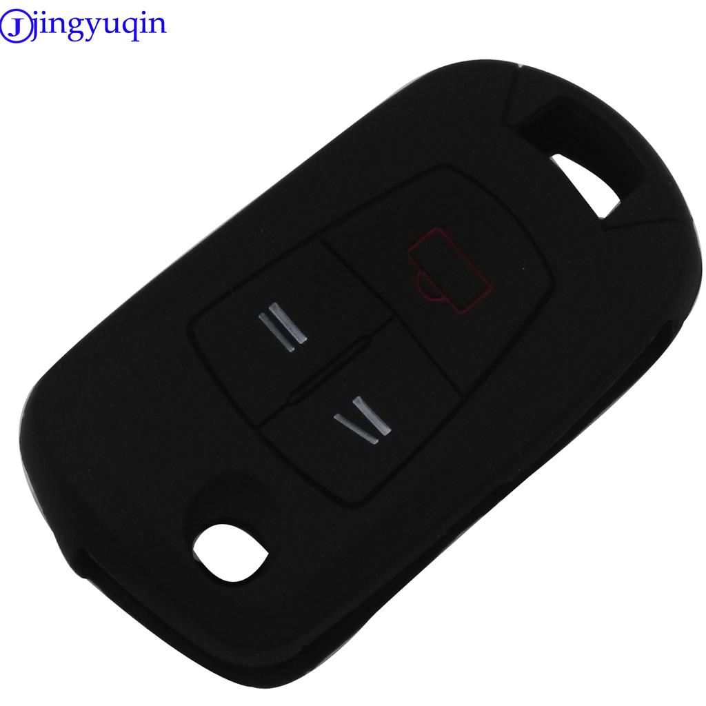 Jingyuqin 3 Buttons Remote Silicone Car Key Cover Case Fob For Opel Vauxhall Astra Vectra Corsa Signum Folding Key Case